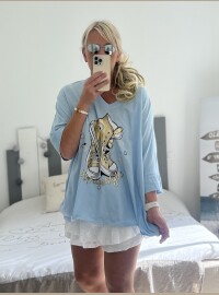 T-shirt CDS oversize blue baby