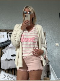 Gilet love écru