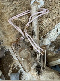 Bandoulière portable rose doré