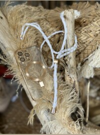 Bandoulière portable blanc doré