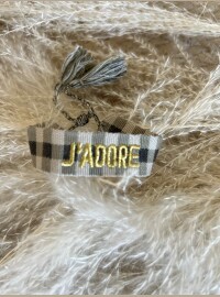 Bracelet J’adore Vichy gris