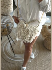 Sac frou frou CDS écru