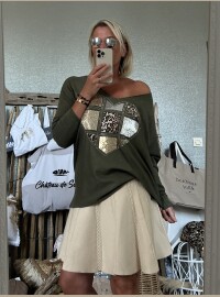 Pull oversize T40/44 kaki