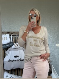 Pull Melle beige doré