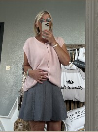 Gilet CDS rose poudré