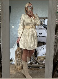 Robe CDS beige doré