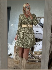 Robe CDS kaki doré