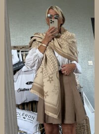 Châle écharpe beige