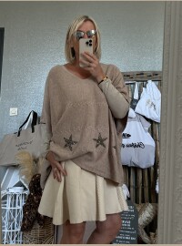 Poncho pull star beige
