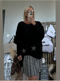 Poncho pull star noir