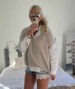 Pull oversize beige  alpaga