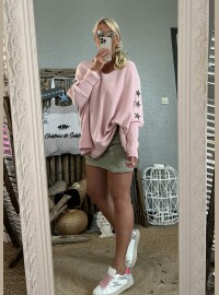 Pull oversize star rose T 44/50