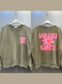 Sweat CDS kaki  oversize