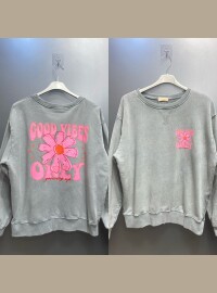 Sweat CDS gris oversize