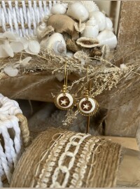Boucles CDS blanc doré