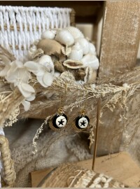 Boucles CDS noir doré