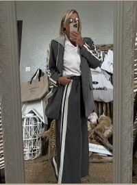 Pantalon fluide oversize gris