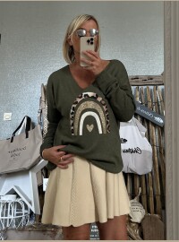 Pull Arc Léo kaki