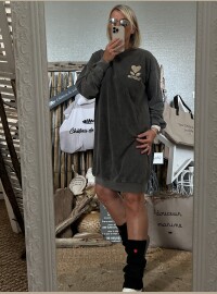 Robe sweat grise délavée