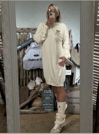 Robe sweat crème