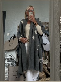 Poncho star CDS gris