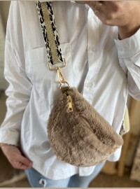 Sac banane taupe