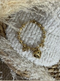 Bracelet cœur acier