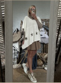 Poncho pull star blanc