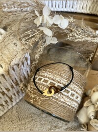 Bracelet menottes noir