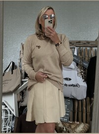 Pull cœur Léo taupe