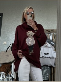 Pull bear  bordeaux taille grand