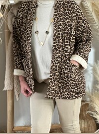 Veste matelassée léopard
