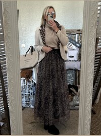 Jupe tulle léopard