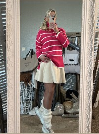 Pull marinière Fushia 40/46