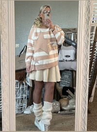 Pull star strass beige rosé 38/44
