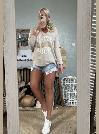 T-shirt Love beige