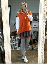 Pull poncho orange