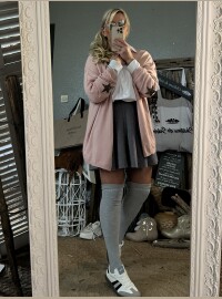 Gilet star rose poudré
