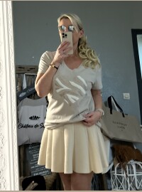 T-shirt love you beige