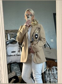 Blazer chevrons bear caramel