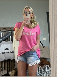 T-shirt CDS Smile fushia
