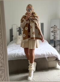 Châle écharpe taupe