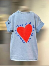 T-shirt kiss bleu