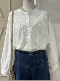 Chemise broderie blanche