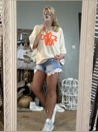 T-shirt sweat la dolce Vita fluo