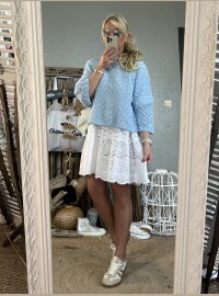 Pull coquille baby blue