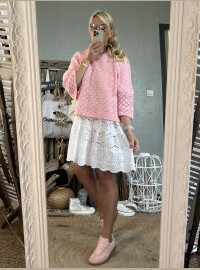 Pull coquille rose
