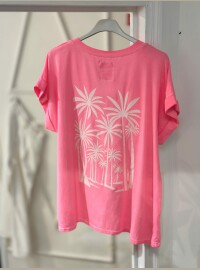 T-shirt Palm rose fluo