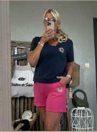 T-shirt Flowers Marine