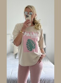 T-shirt Palm Beach beige
